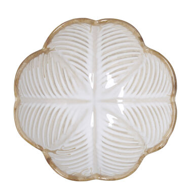 Bol de flor beige de porcelana Cremier &Oslash;17x7cm