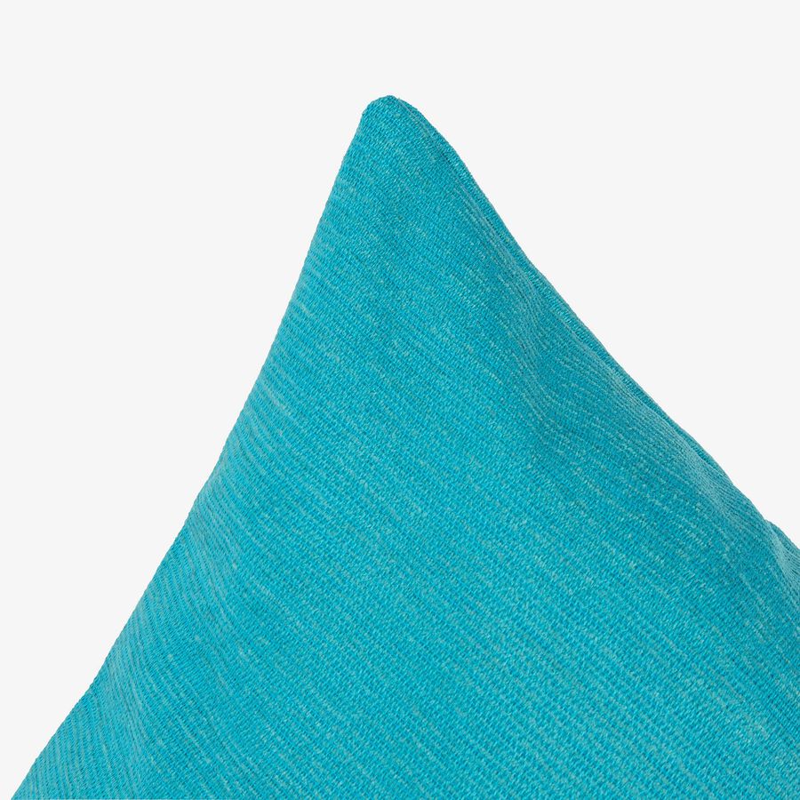 Funda de coj&iacute;n exterior de algod&oacute;n reciclado celeste Siman 45x45cm