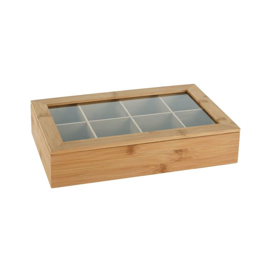 Caja de infusiones de bambú 32x20x7cm
