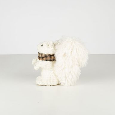 Figura decorativa Ardilla con bufanda 21x10x16cm