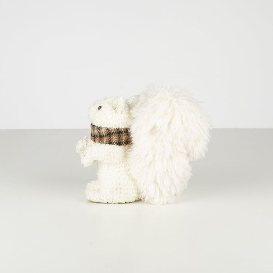 Figura decorativa Ardilla con bufanda 21x10x16cm