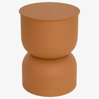Mesa auxiliar totem ocre de metal Arden &Oslash;31cm