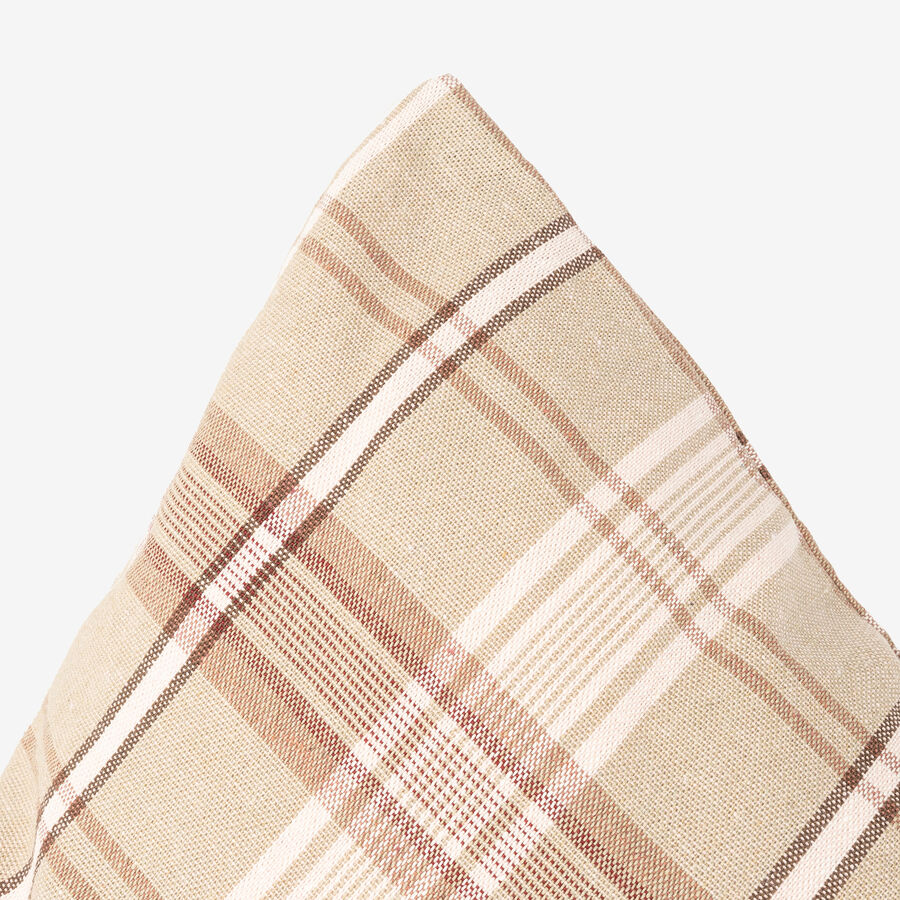 Funda de coj&iacute;n de algod&oacute;n reciclado Tart&aacute;n uva Sira 45x45cm