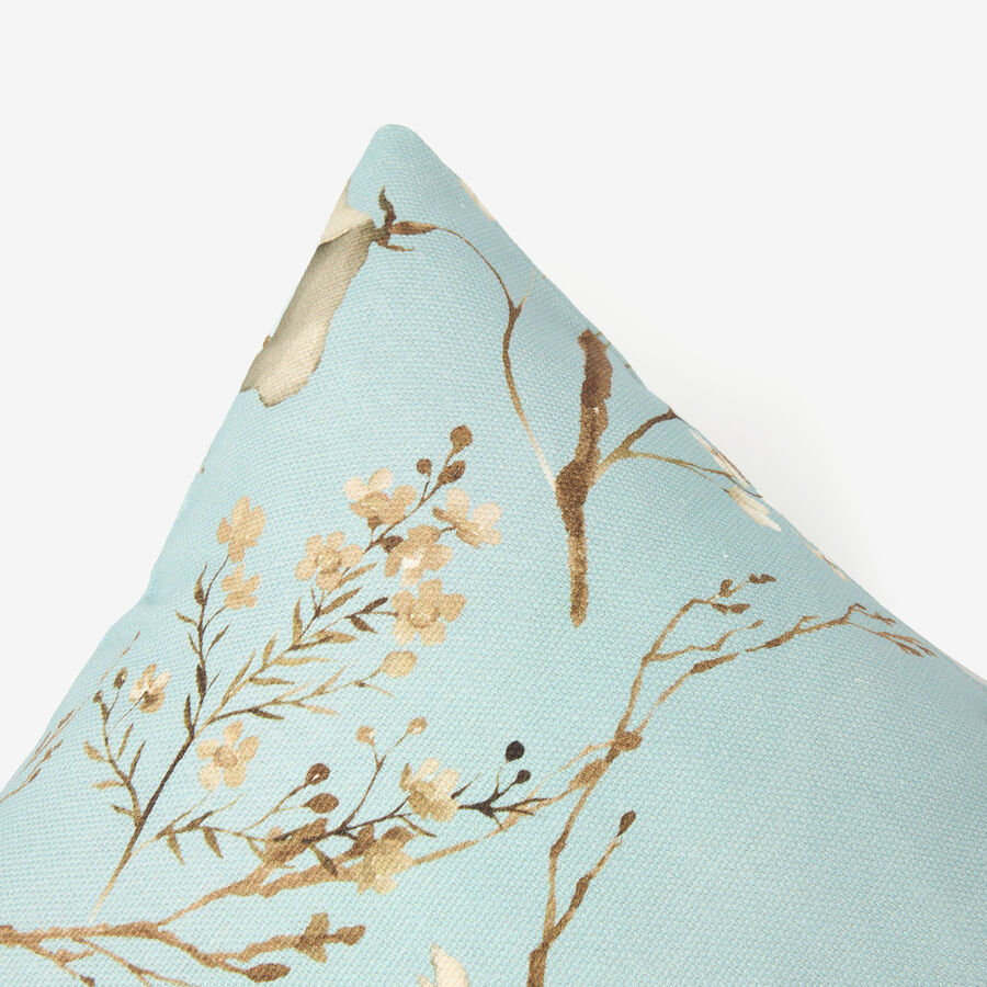 Funda de cojín de algodón azul Hana 45x45cm