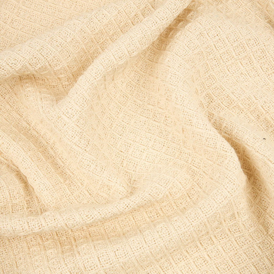 Plaid de algodón natural Waffle 160x130cm
