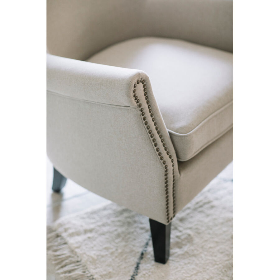 Butaca de poliéster beige Aurora 76x78x79cm Clau&Chloe