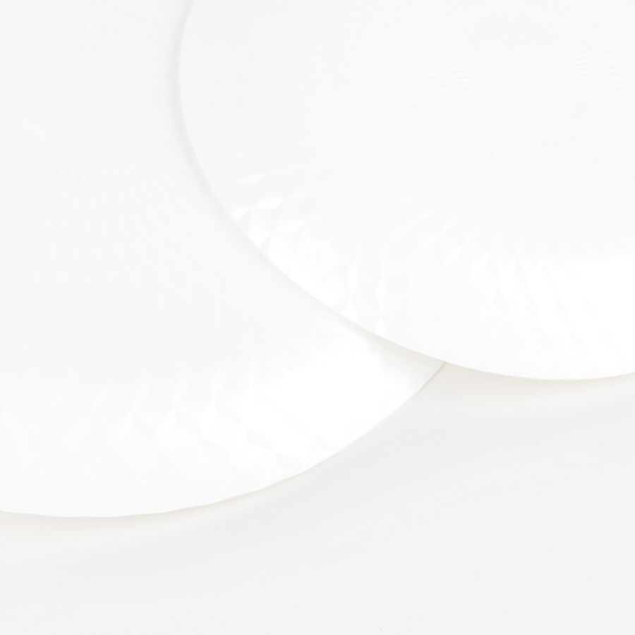 Vajilla de porcelana de 18 piezas blanca de arcopal Yelen