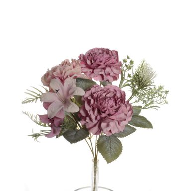 Ramo artificial peonia rosa 31cm