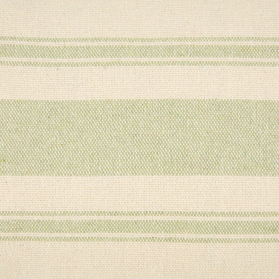 Funda de cojín beige con rayas verdes Niza 30x45cm