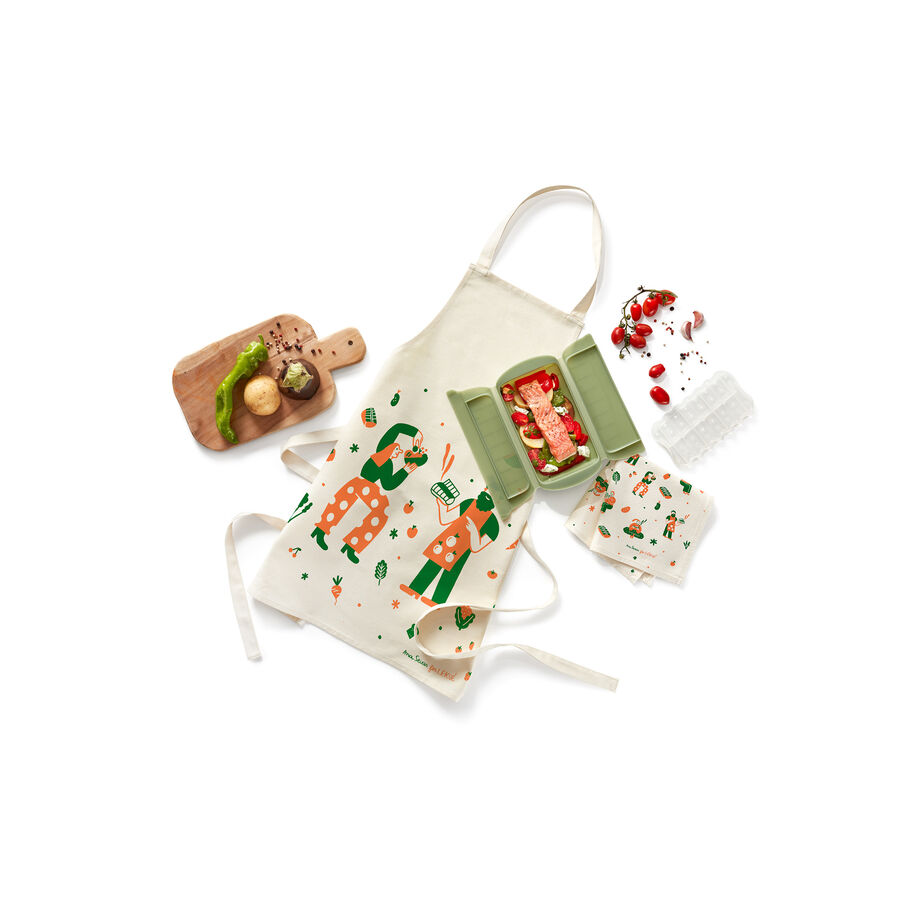 Kit de cocina con delantal y accesorios cocina Lékué
