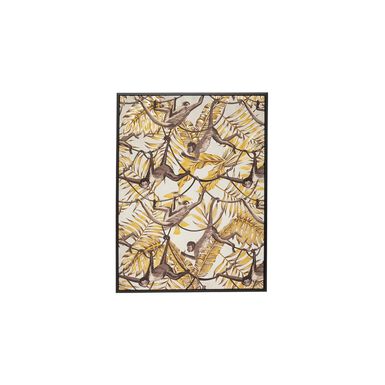 Lienzo con marco de madera Monos 78x78cm