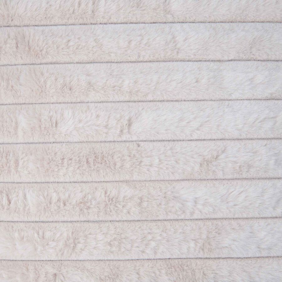 Funda de cojín efecto pelo beige Lineo 45x45cm