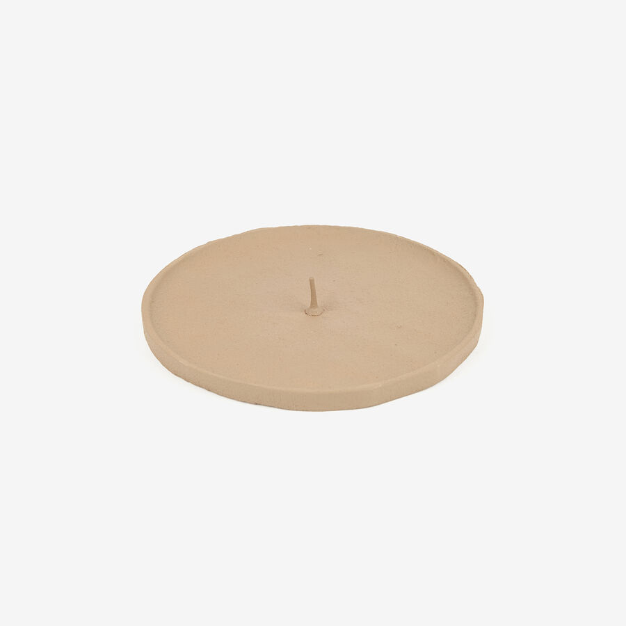 Portavelas beige 11cm