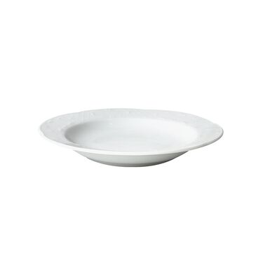 Plato hondo blanco de porcelana Flora &Oslash;22cm