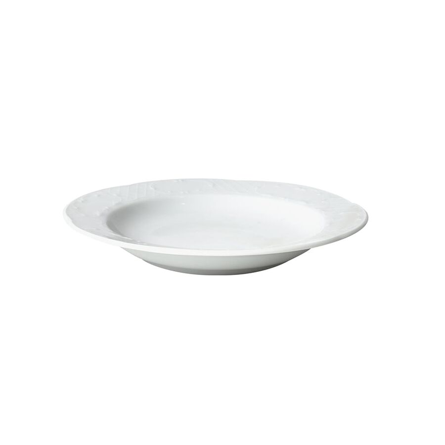 Plato hondo blanco de porcelana Flora &Oslash;22cm