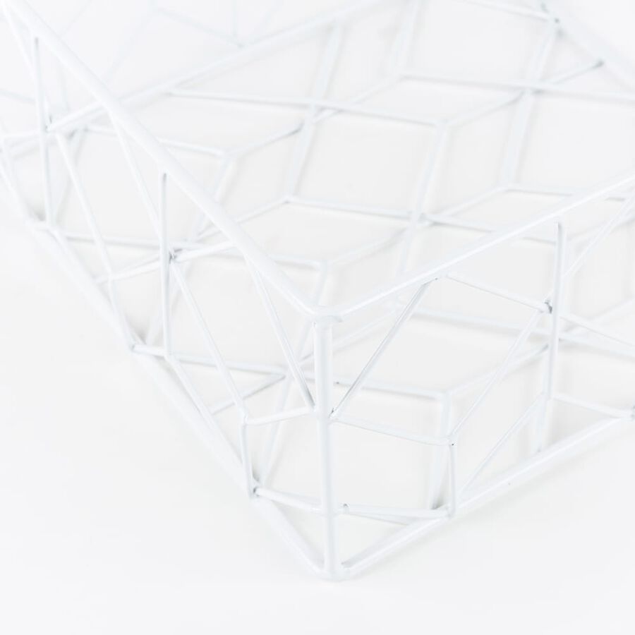 Frutero cuadrado Net color blanco 20x20x9cm