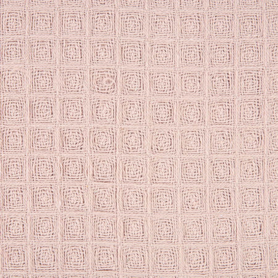 Cojín de algodón lila Waffle 45x45cm