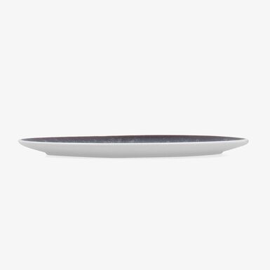 Bandeja oval marr&oacute;n de porcelana Nero 25x12,5cm