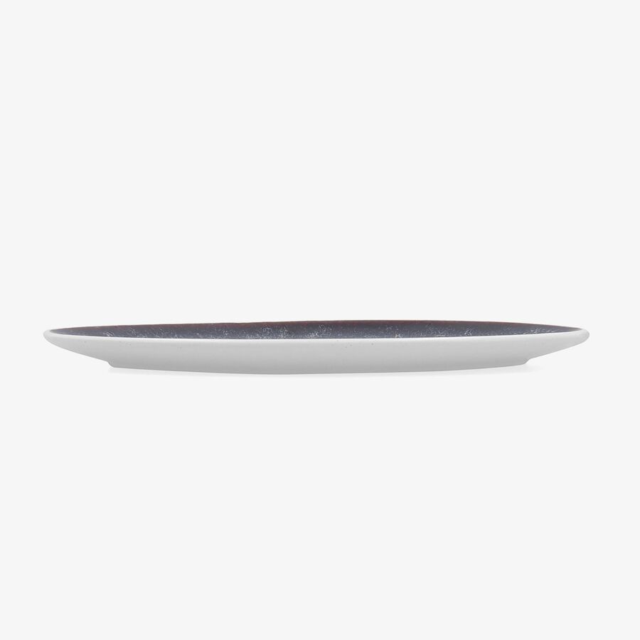 Bandeja oval marr&oacute;n de porcelana Nero 25x12,5cm