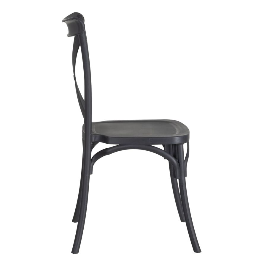 Set de 4 sillas de comedor gris oscuro Cassie 48x43x91cm