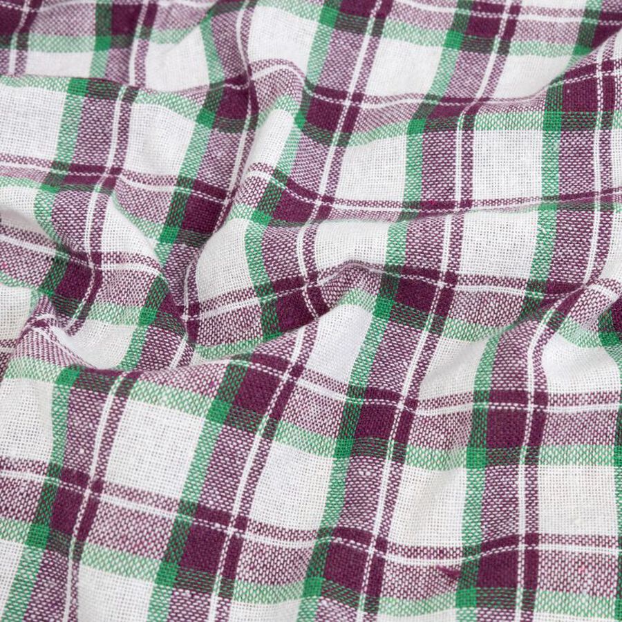 Mantel de algod&oacute;n con estampado de cuadros 150x200cm