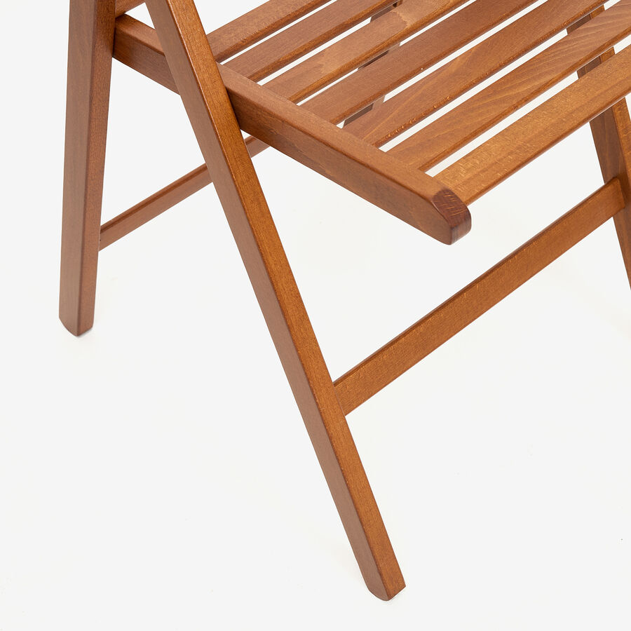 Silla plegable de madera de haya oscura Gema 43x48x79cm