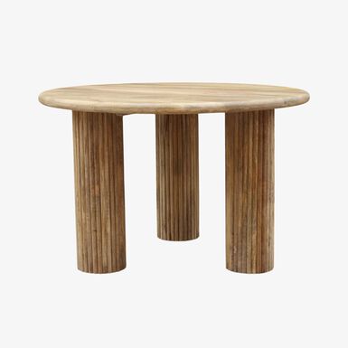 Mesa de comedor de madera de mango Singapur Ø120x76cm Clau&Chloe