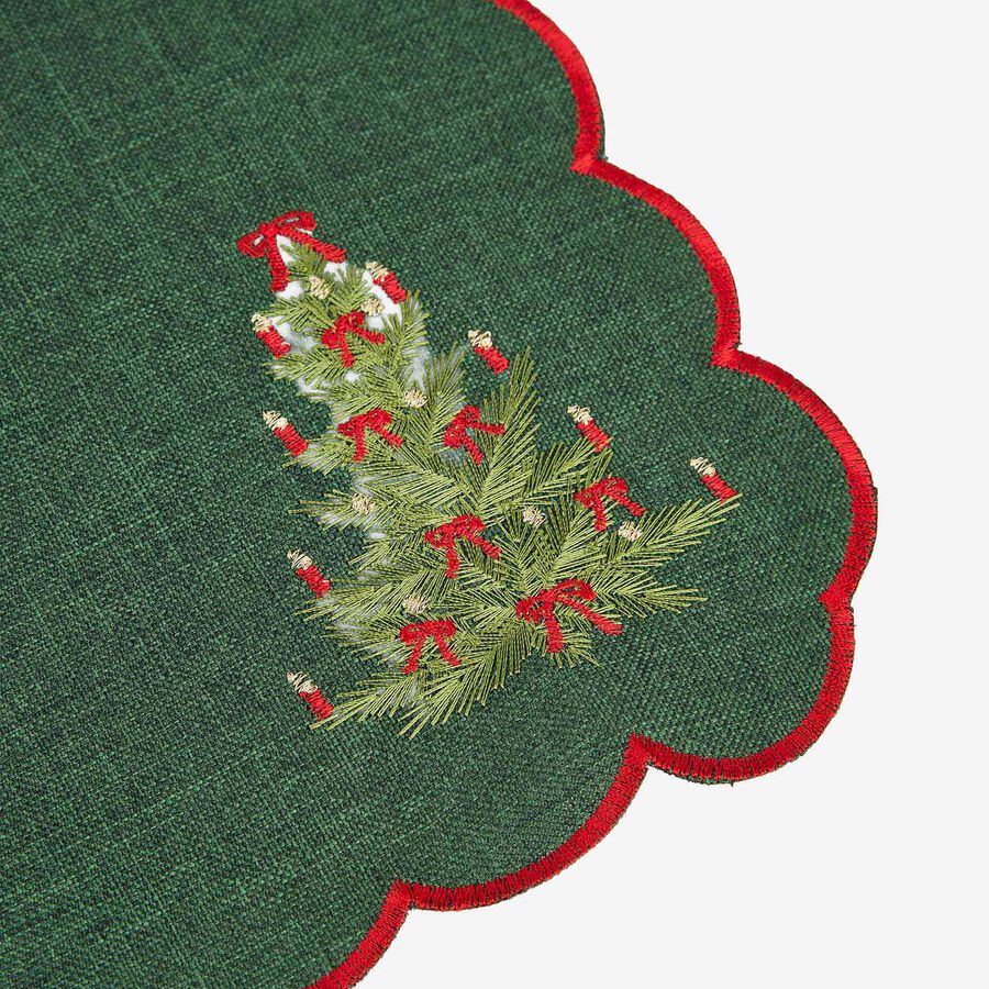 Mantel individual verde Árbol Navidad 30x45 Clau&Chloe