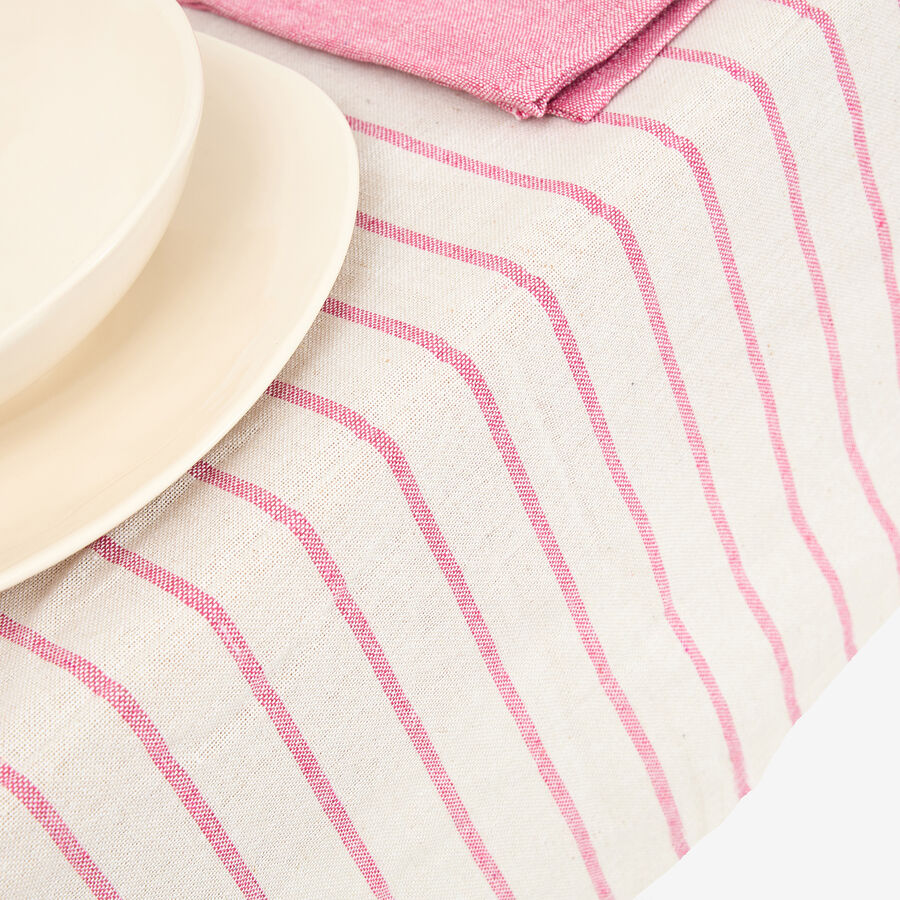 Mantel de algodón raya roja Modena 150x200cm