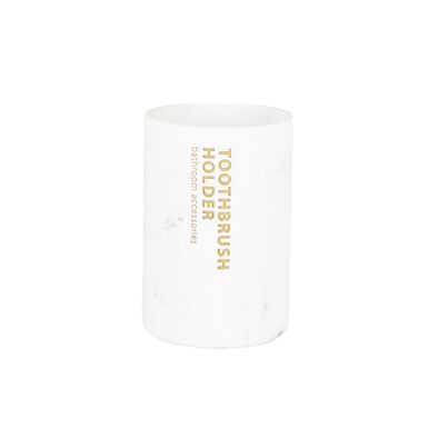 Portacepillos efecto mármol Ø8x11cm