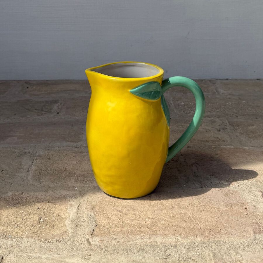 Jarra de cer&aacute;mica amarilla Lim&oacute;n 1,2L