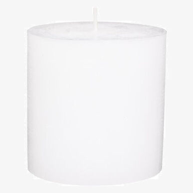 Vela decorativa pilar blanca R&uacute;stica &Oslash;7x7cm