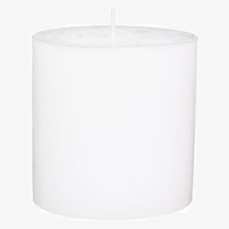 Vela decorativa pilar blanca R&uacute;stica &Oslash;7x7cm