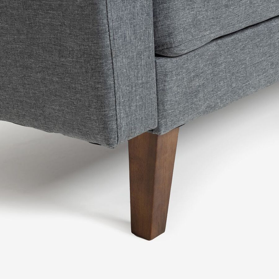 Sofá de 2 plazas de lino gris Padua 178x84,5x83cm