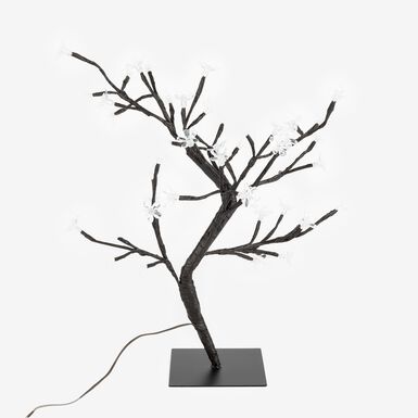 Árbol decorativo flores 48LED luz blanca 45cm