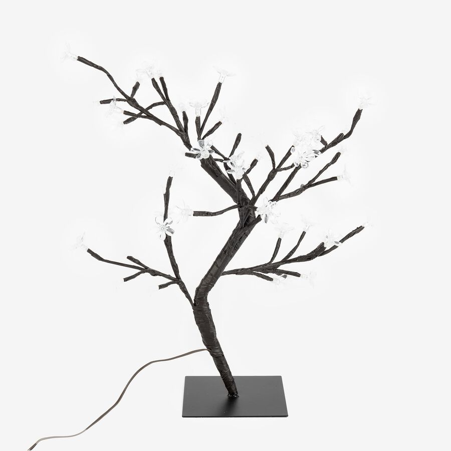 Árbol decorativo flores 48LED luz blanca 45cm