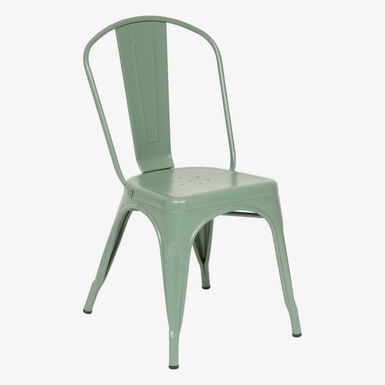 Silla de comedor verde de metal Favel 