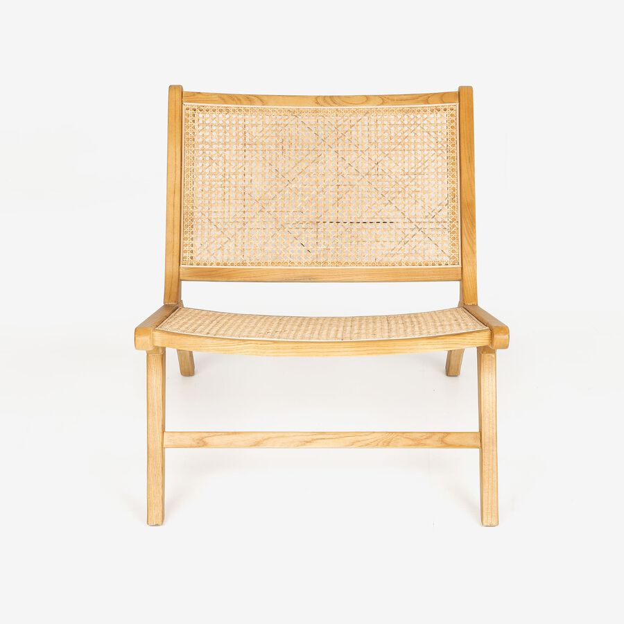 Butaca de ratán marrón claro Elodye 64x49x66cm Clau&Chloe