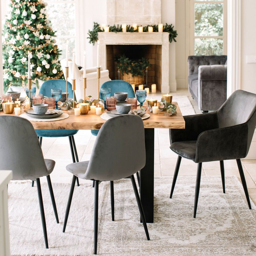 Mesa de comedor de madera acacia Brooklyn 180x90x77cm