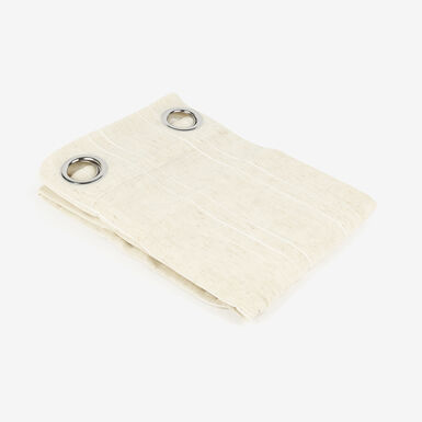 Cortina de lino blanca con rayas 140x260cm