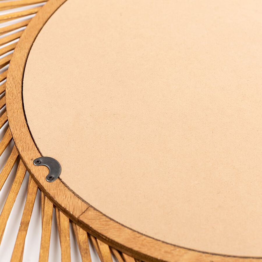 Espejo de pared redondo de bambú Espiral Ø72cm