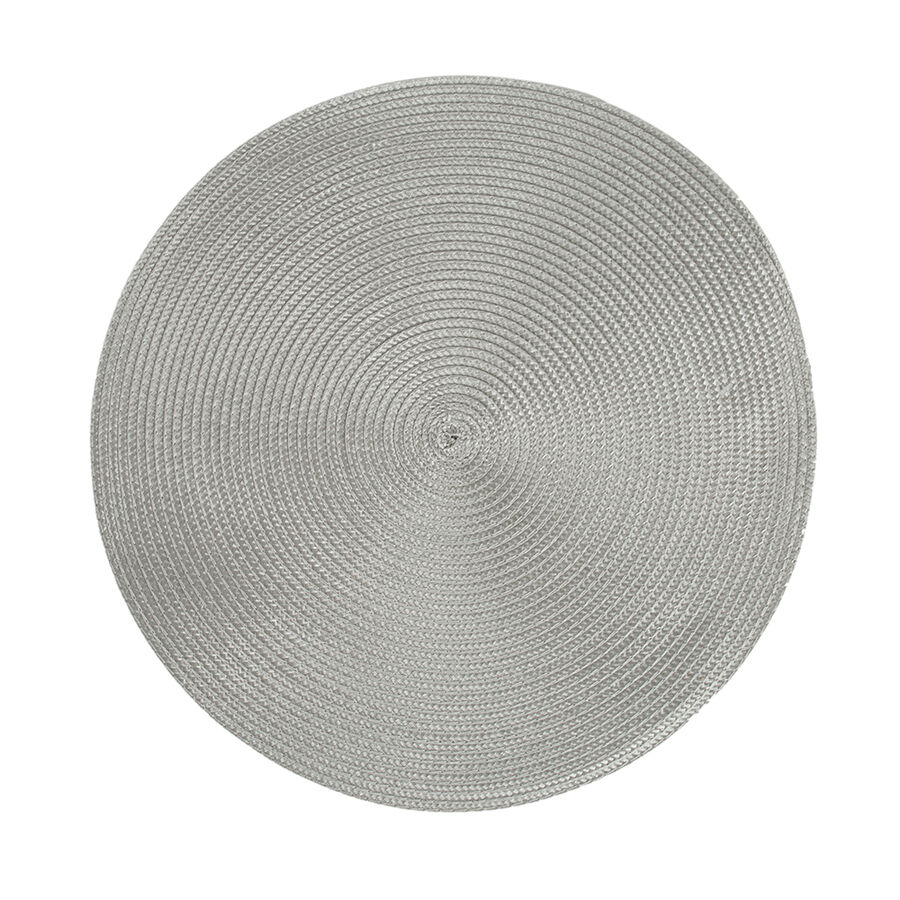 Mantel individual redondo gris Oier &Oslash;38cm