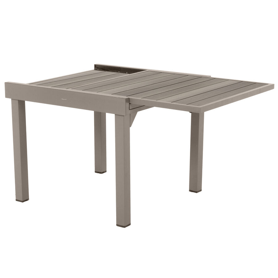 Mesa extensible gris de aluminio Palma 90/180cm