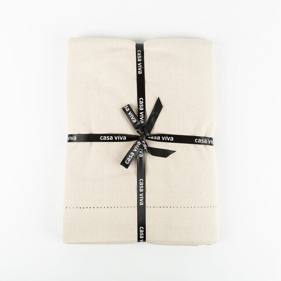 Mantel de algod&oacute;n natural Vainica 150x250cm