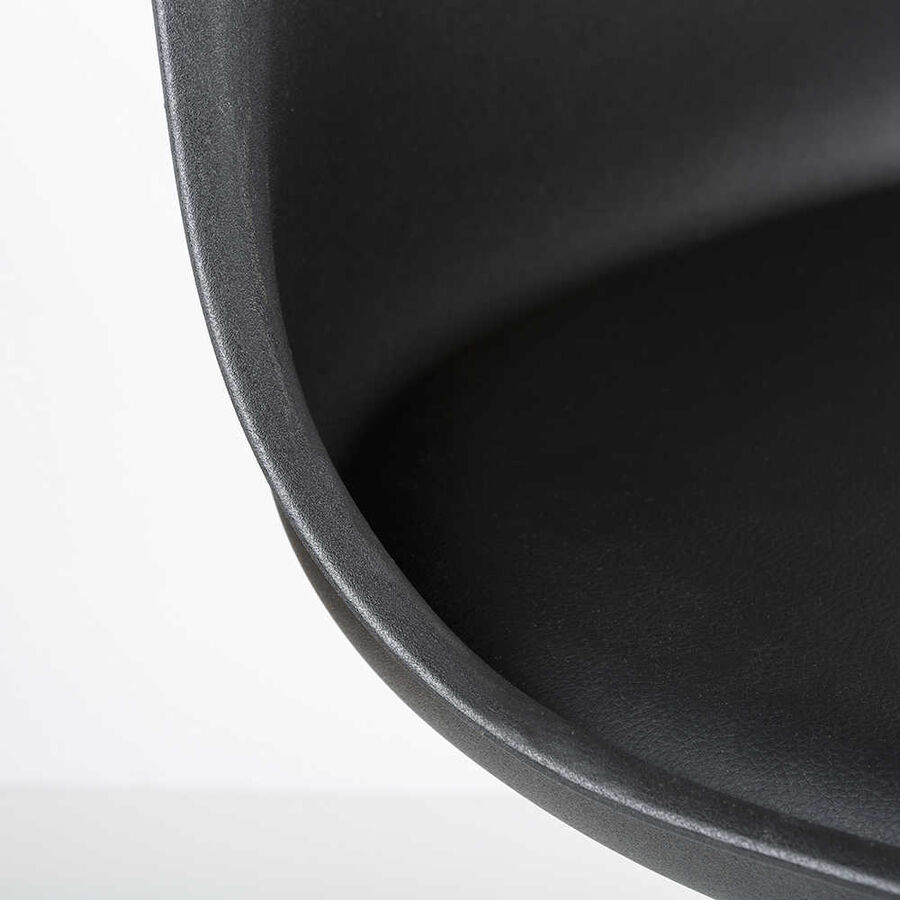 Silla de oficina negra Tulip 48x55x82cm