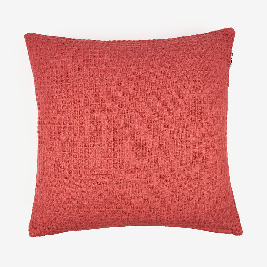 Funda de coj&iacute;n de algod&oacute;n vino Waffle 45x45cm