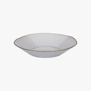 Ensaladera de vidrio con filo dorado Lumiere 30cm
