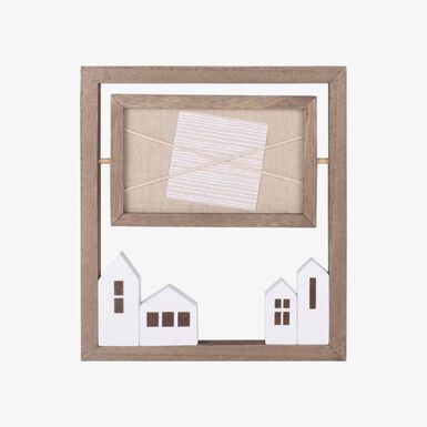Marco de fotos de madera Casas 22x25cm