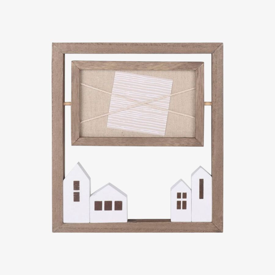 Marco de fotos de madera Casas 22x25cm