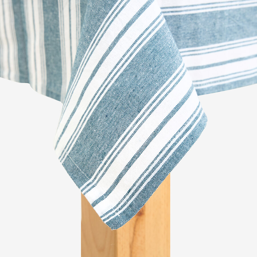 Mantel de algod&oacute;n azul Be&ntilde;at 140x240cm